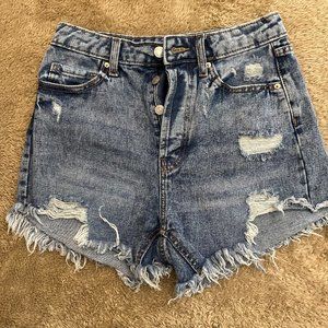 High Wasted Jean Shorts, Size 4